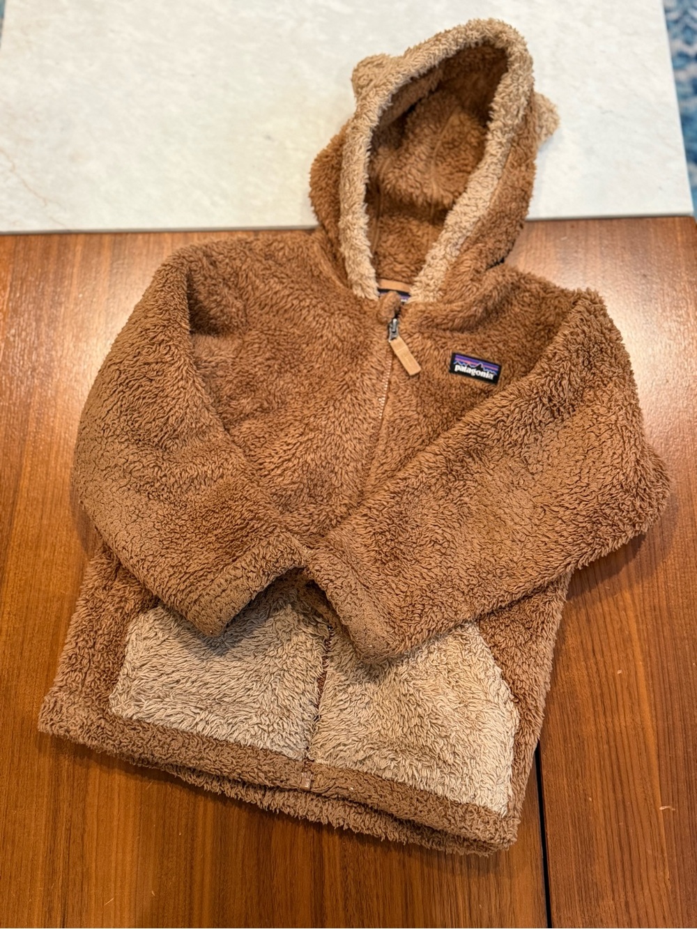 Patagonia Furry Friends Zip Up Hooded Fleece Jacket
